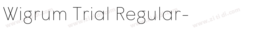 Wigrum Trial Regular字体转换